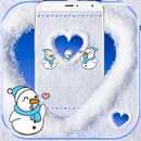 Cute bałwan śnieg zimowy motyw Snow Winter aplikacja