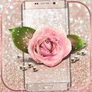 Silver Rose Gold Theme Live Wallpaper APK