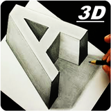 500+ dessins 3D. Apprendre à dessiner en 3D icône