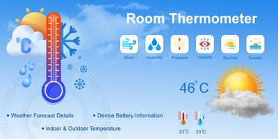 Thermometer For Room Temp App الملصق