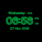 Neon Digital Clock Live WP icône