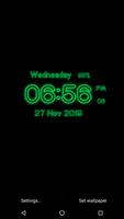 Neon Digital Clock Live WP Affiche