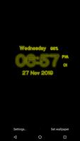 Neon Digital Clock Live WP captura de pantalla 3