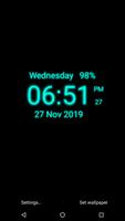 Digital Clock Live Wallpaper syot layar 1