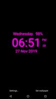 Digital Clock Live Wallpaper syot layar 2