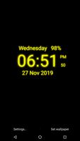 Digital Clock Live Wallpaper syot layar 3