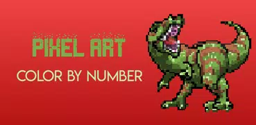 динозавр Color By Number: Pixel Art динозавр