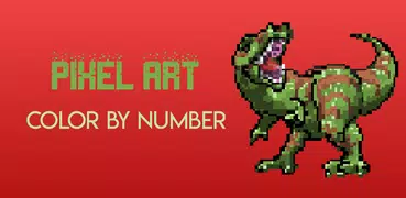 Dinosaur Color By Number: Pixel Art Dinosaur