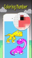 Dinosaure Color Pixel Art: Jeu de coloriage Dino capture d'écran 3