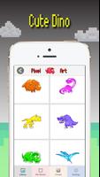Dinosaure Color Pixel Art: Jeu de coloriage Dino capture d'écran 1