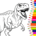 Dinozor oyunu - Sayılı boyama simgesi