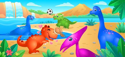 Dinosaurier Spiele voor Baby Plakat