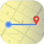 Measure distance on map icon