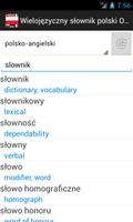 Wielojęzyczny słownik polski O الملصق