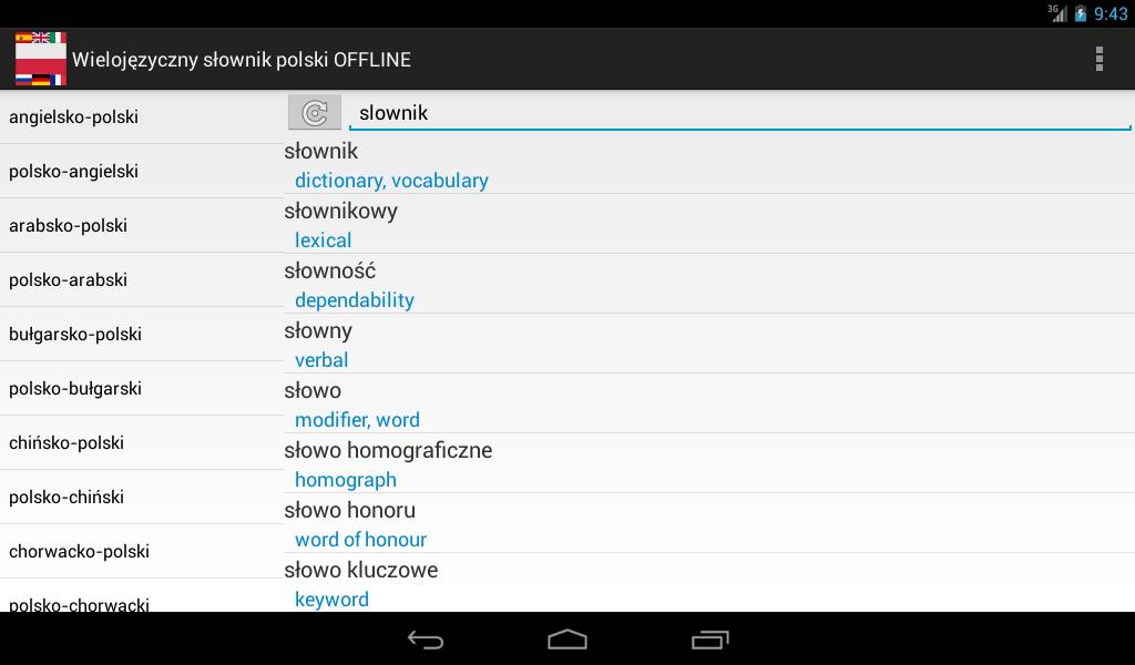 Wielojęzyczny słownik polski OFFLINE for Android - APK Download