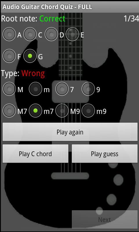 Audio Guitar Chord Quiz - FREE for Android - APK Download