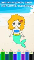 Mermaid Paint Art & Coloring Book imagem de tela 3