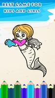 Mermaid Paint Art & Coloring Book imagem de tela 1