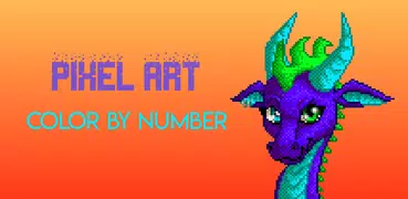 Drachen Color By Number: Pixel Art Dragon