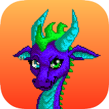 Dragão cor pelo número: Pixel Art Dragon ícone
