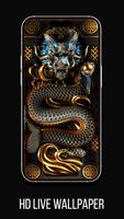 Dragon Snake Wallpaper 3D Affiche