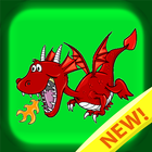 Cor dos dragões pelo número: Pixel art dragon ícone