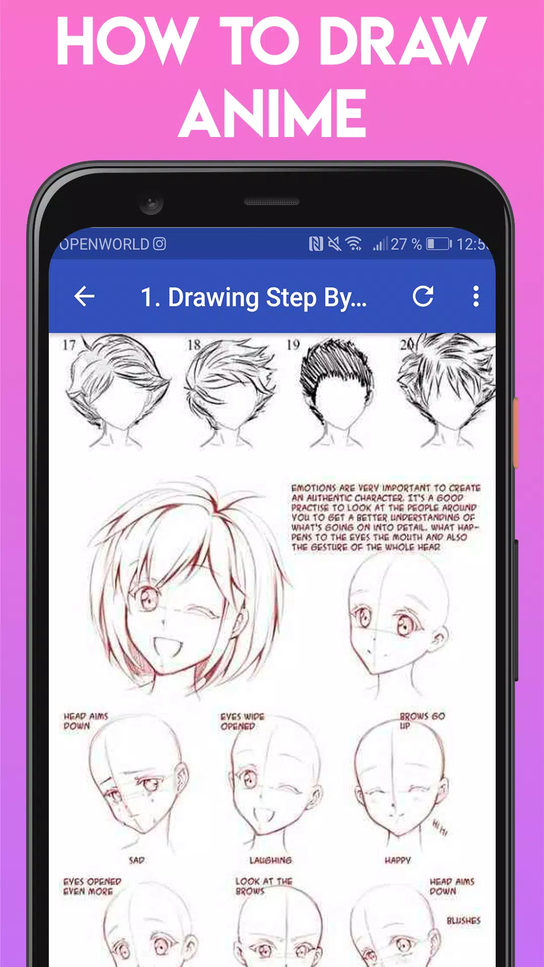 On Screen: 12 Different Eyes, Anime Drawings