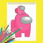 How to draw Among Us character icon
