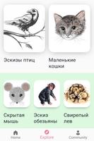 Учитесь рисовать животных скриншот 1