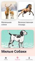 Учитесь рисовать животных скриншот 2