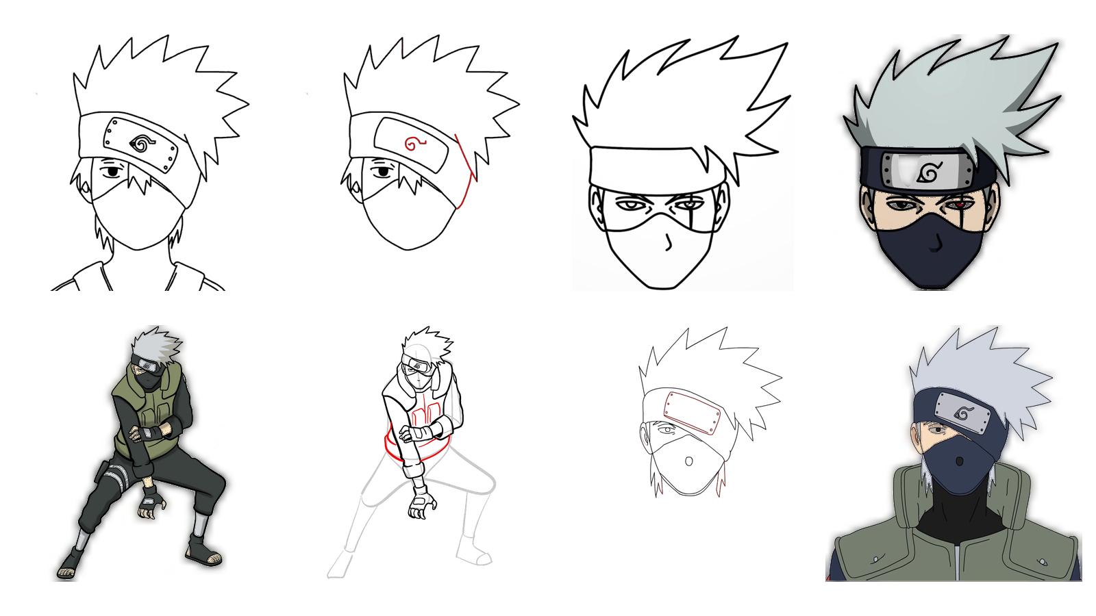 COMO DESENHAR O KAKASHI - NARUTO 