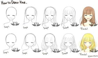 How To Draw Hair Affiche