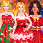 Weihnachts-Dress-Up-Spiel Zeichen