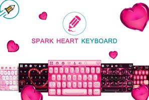 پوستر Sparkling Heart Keyboard