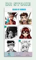 Dr Stone Color By Number Anime پوسٹر