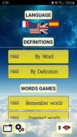 Definitions - Word definitions game Affiche