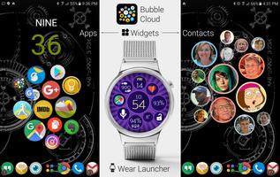 Bubble Cloud Wear OS Launcher captura de pantalla 2