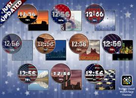 برنامه‌نما USA Flags watchface theme pack عکس از صفحه