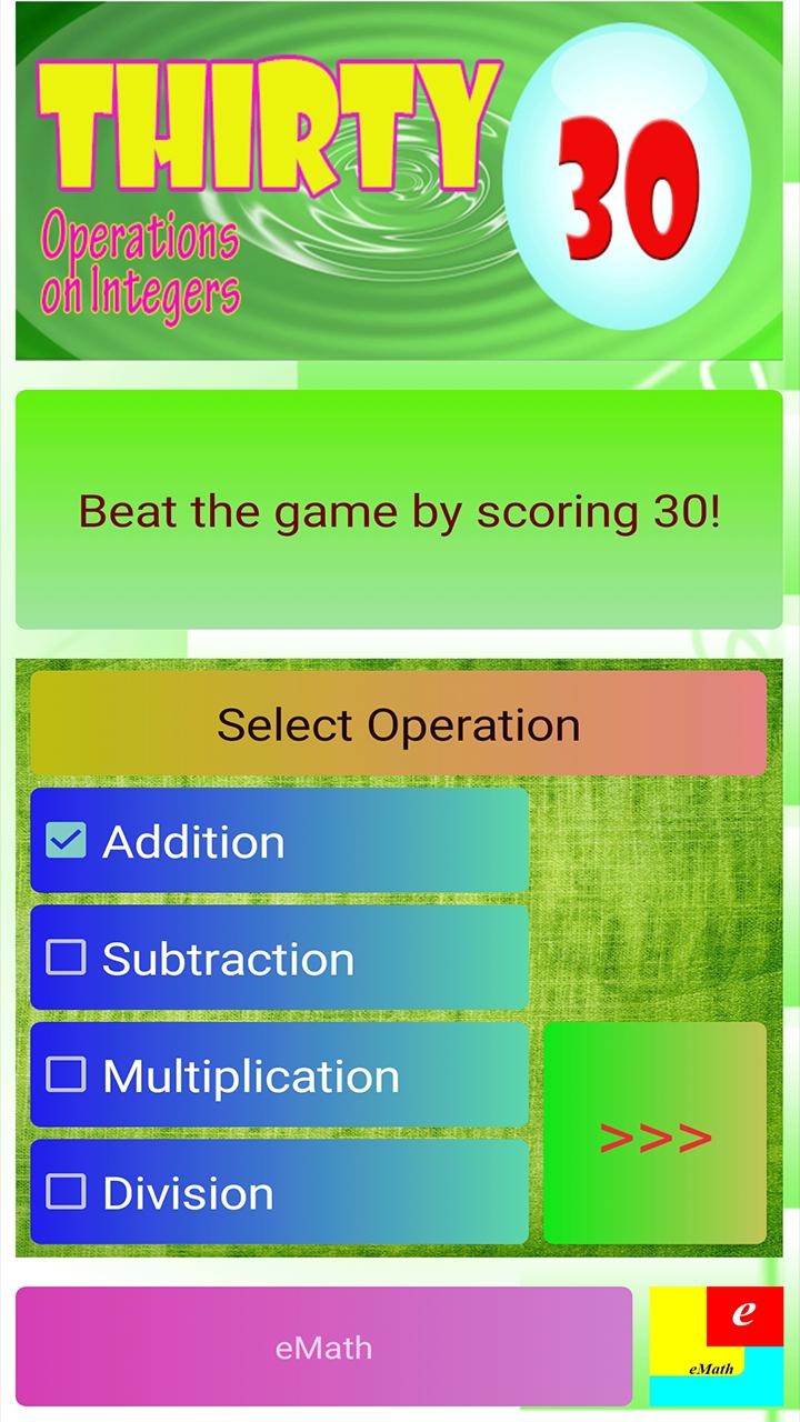 Thirty operation on integers apk for android download