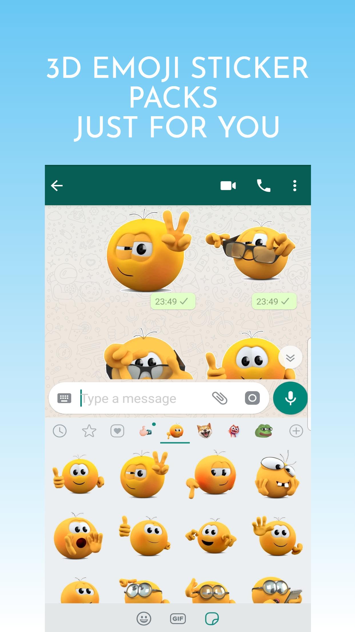  New Emoji Stickers  for WhatsApp 3D WAStickerApps for 