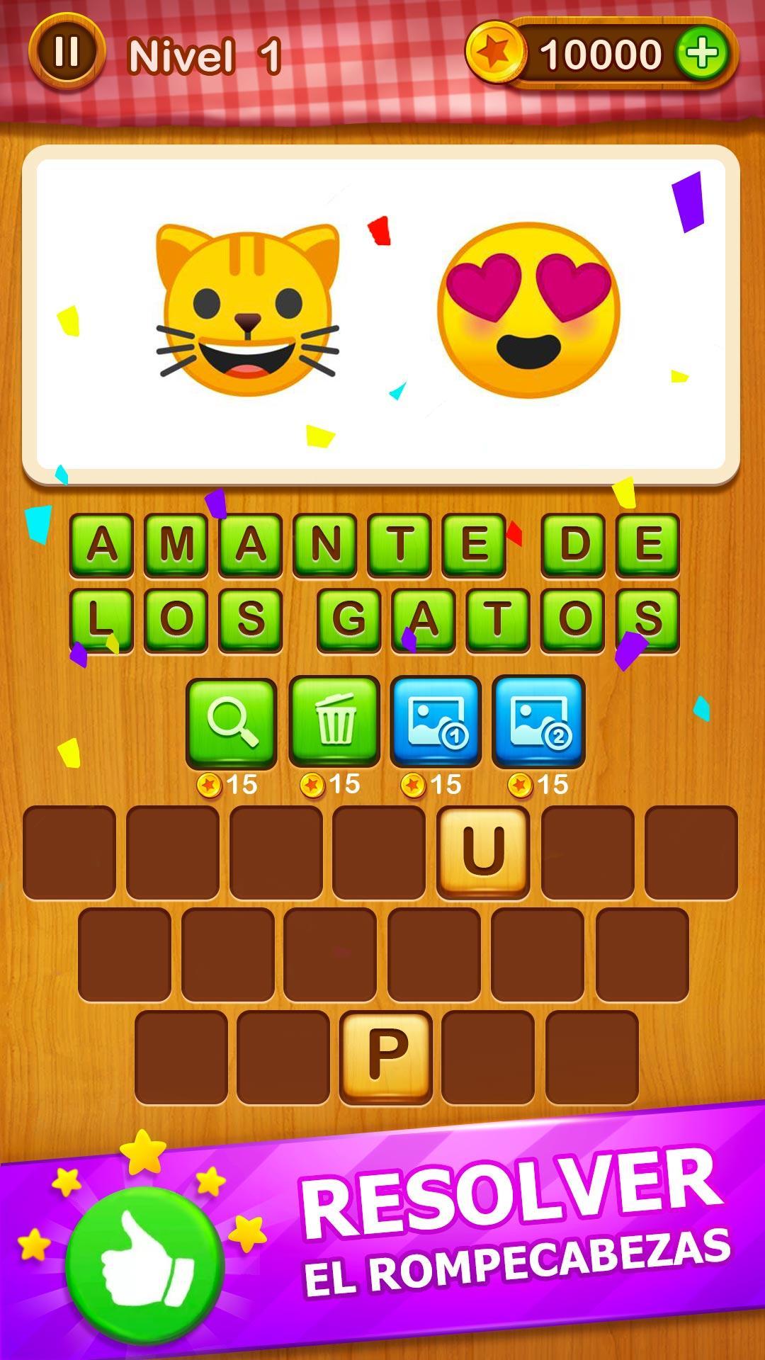 2 Emoji 1 Palabra adivina Juegos de Palabras for Android