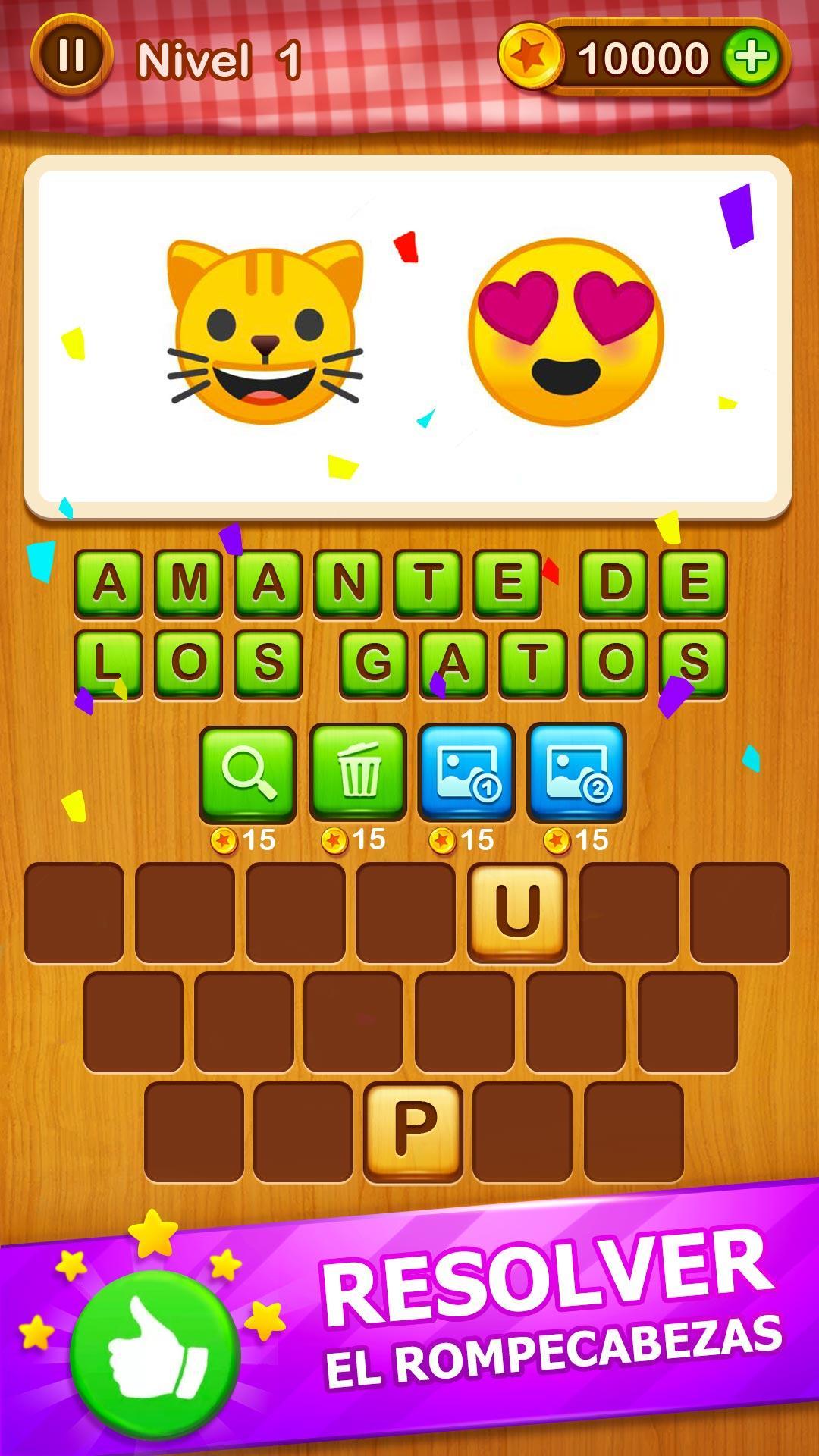 2 Emoji 1 Palabra adivina Juegos de Palabras for Android