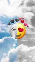 sad girly Emoji Background Affiche