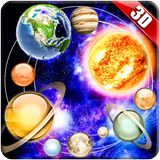 Solar System Planets 3D أيقونة