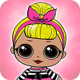 Games for girls: Puzzles and Coloring book أيقونة