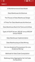 Data mining & Data Warehousing تصوير الشاشة 1