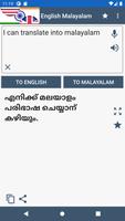 English Malayalam Translator Affiche