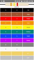 برنامه‌نما ماشین حساب کد رنگ مقاومتی عکس از صفحه