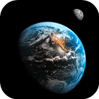 Earth and Moon Live Wallpaper أيقونة