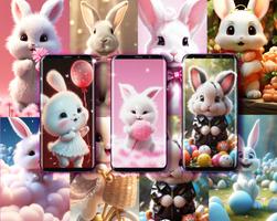 Cute bunny live wallpaper Affiche